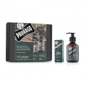 Set pentru ingrijirea barbii cu ulei si sampon de barba Proraso Cypress Vetiver Duo Pack